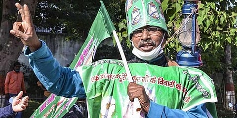 Image of an RJD supporter used for representational purpose only. (Photo |