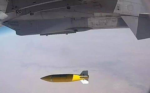 The Long-Range Bomb after it was released from the aerial platform. (Photo | Special arrangement)