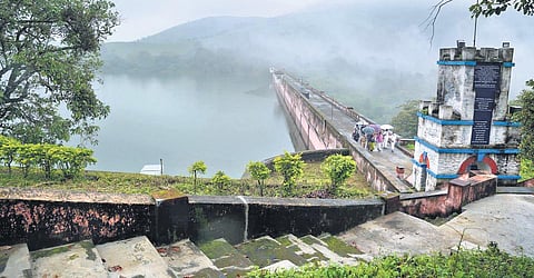 A view of the Mullaperiyar dam. (Photo | Express)