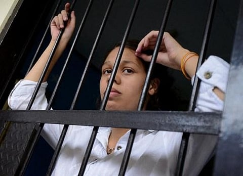 Heather Mack of the US waits for her court trial at a holding cell in Denpasar, Indonesia's Bali island. (File photo | AFP)
