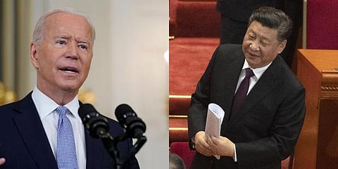 US President Joe Biden, Chinese premier Xi Jinping (Photos | AP)