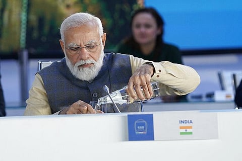 India Prime Minister Narendra Modi attends an event about global supply chains during the G20 leaders summit. (Photo | AP)