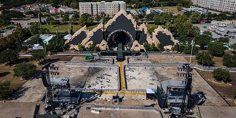 The Astroworld main stage where Travis Scott was performing Friday evening. (Photo | AP)