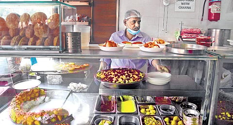 The Chaat station at Roshan Di Kulfi