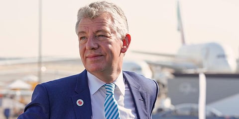 Paul Griffiths, the CEO of Dubai Airports, attends the Dubai Air Show in Dubai, United Arab Emirates. (Photo | AP)