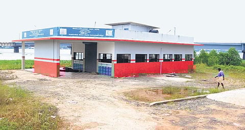 Kumbalam fish market. that was inaugurated a year back, is still not operational