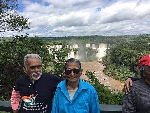 Vijayan with his wife Mohana
