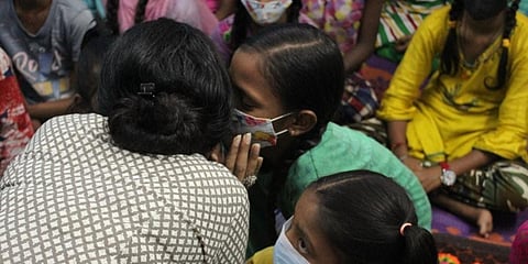 Teachers from Protsahan India Foundation during a session with their students. (Photo| EPS)