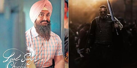 (L to R) Aamir Khan in 'Laal Singh Chaddha' and Sanjay Dutt in 'KGF 2' (Photo | Instagram)