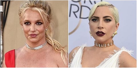 Pop singers Britney Spears (L) and Lady Gaga. (File photo| AP)