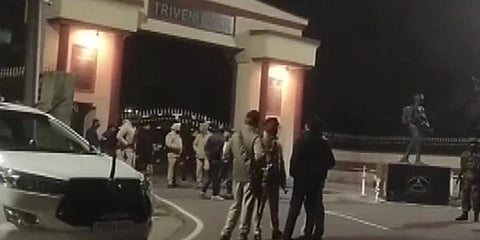 Some parts of the hand grenade have been recovered from the site and a forensic team has collected samples. (Photo | ANI)