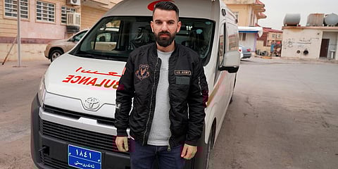 Zaid Ramadan, who recently returned from Minsk with his pregnant wife Delin, after they were caught by Polish authorities, poses for a picture in Dahuk, Iraq. (Photo | AP)