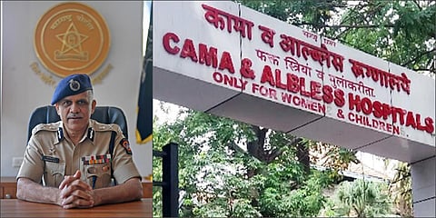 IPS officer Sadanand Date (L) and Cama & Albless Hospital. (Photo| Special Arrangement)