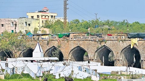 Hyderabad’s famous Puranapul bridge (Photo | Express, S Senbagapandiyan)