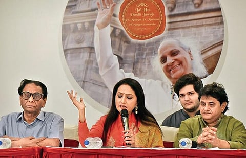 Durga Jasraj, daughter of late classical vocalist Pandit Jasraj, along with YDTA chairman Kishan Rao, speaks about the Indian Music Festival scheduled from November 27 to 30, in Hyderabad.