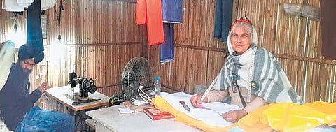 61-year-old Mohini Kaur has been staying at Singhu for almost an year. (Photo | Express)