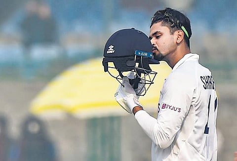 Shreyas Iyer became the 16th male cricketer from India to score a century on Test debut. The 26-year-old scored 105 on Friday | sportzpics