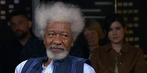 Nigerian essayist and playwright Wole Soyinka 