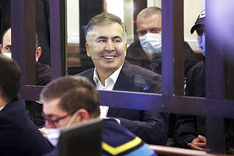 Former Georgian President Mikheil Saakashvili who was convicted in absentia of abuse of power during his presidency and arrested upon his return from exile (Photo | AP)