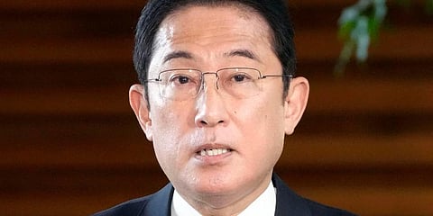 Japan's Prime Minister Fumio Kishida answers to reporters' questions about a measure against the new omicron variant of the coronavirus, at his official residence in Tokyo Nov. 29, 2021. (Photo | AP)