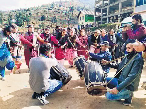 Congress supporters celebrate the bypoll win in Himachal’s Mandi LS seat | Pti