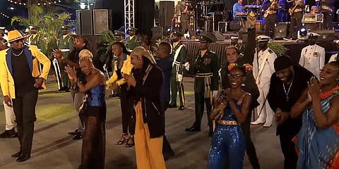 Celebrations in Barbados before the inauguration of its first President. (Photo | YouTube screengrab)