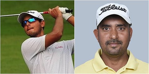 Golfers Kshitij Naveed Kaul (L) and Shamim Khan. (Photo| Special Arrangement)