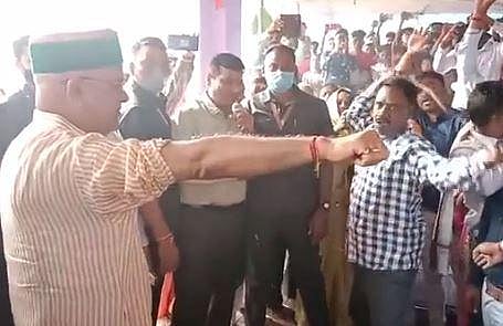 The video was recorded in a village in the Durg district of Chattisgarh when the CM was taking part in the ritual.