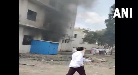 11 Covid patients in the ICU died in the blaze in the district hospital at Ahmednagar. (Photo | ANI)