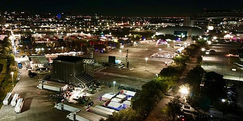 The Astroworld site is vacant after several were killed during surges in the crowd at the Travis Scott performance in Houston. (Photo | AP)