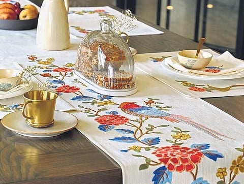 The range of table mats, runners and napkins highlight nature in all its glory.