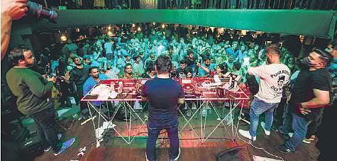 The crowd at FLO, Church Street, on Saturday. (Photo| EPS)