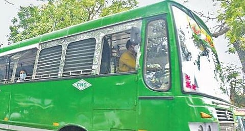 A private bus plying on the Kaloor-High Court route. (Photo| Albin Mathew, EPS)