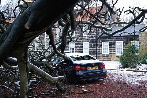 Tens of thousands of people in Scotland and northern England remain without power after the storm. (Photo | AP)