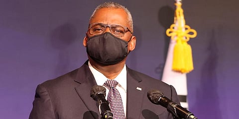 U.S. Defense Secretary Lloyd Austin speaks during the 6th South Korea-U.S. Alliance Night in Seoul, South Korea. (Photo | AP)