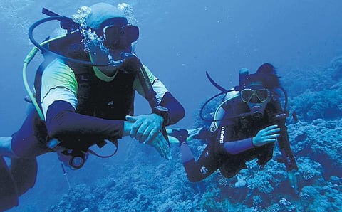 Atul Karwal on a diving trip