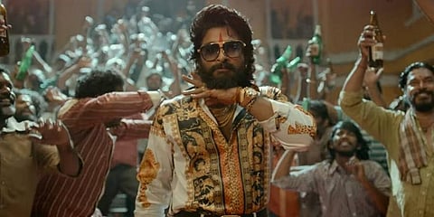 A still from Allu Arjun-starrer 'Pushpa'.