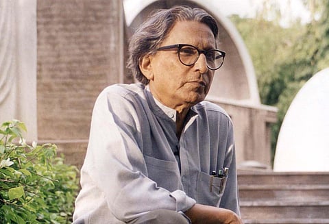 Acclaimed Indian architect Balkrishna Doshi. (Photo | Britannica)