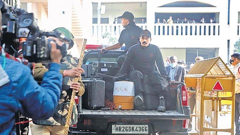 NSG team at Rohini court after a low-intensity explosion on Thursday. (Photo | Express)
