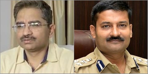 Senior Madhya Pradesh IPS officers Makrand Deoskar (L) and Harinarayan Chari Mishra (Photo| Special Arrangement)