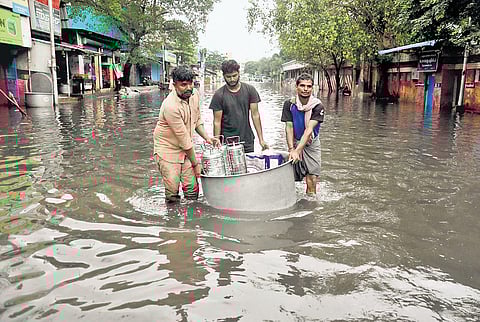 Raja Mannar Salai at KK Nagar was one of the worst-affected areas during the monsoon rains in November (Photo | EPS, Ashwin Prasath)