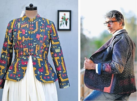 While Kinche makes clothing with vintage fabric, Kaito procures organic overstocked organic, biodegradable fabric from various cloth companies across India.