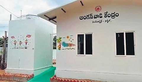 A Green Anganwadi Centre built by Architude, a greentech startup.