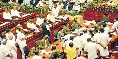 Council session underway in Suvarna Vidhana Soudha of Belagavi on Thursday. (Photo | EPS)