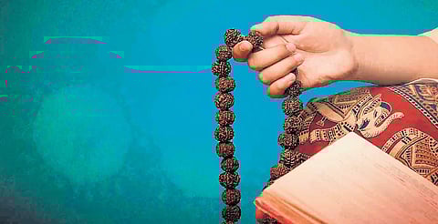 Representational image of chanting.