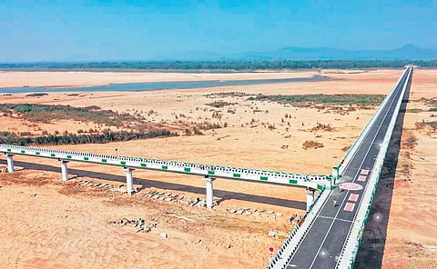 Aerial view of the T-Setu  which was inaugurated on Monday.