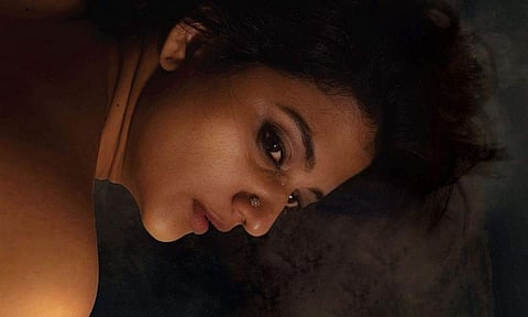 Priyanka Nair's first look from 'Aa Mukham'.