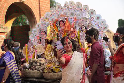 On December 15, UNESCO accorded ICH status to Kolkata's Durga Puja festivities. (Photo | Sunish P Surendran)