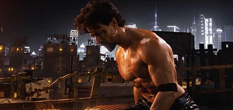 Tiger Shroff in a still from 'Ganapath' (Photo| YouTube screengrab)