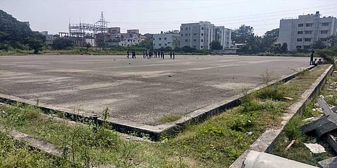 Work to build a world-class hockey stadium began in 2014-15 and the City Municipal Corporation had allocated Rs two crore to lay synthetic turf | Express